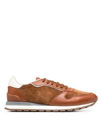 Brunello Cucinelli Low Top Panelled Suede Sneakers