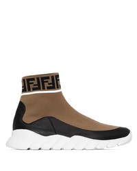 Fendi Mania Logo Sock Sneakers