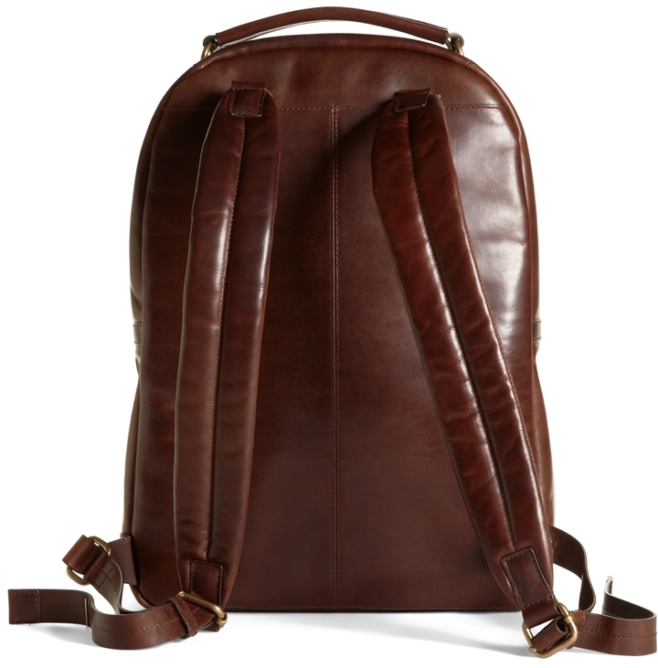 Brooks Brothers Distressed Leather Backpack, $498 | Brooks Brothers ...