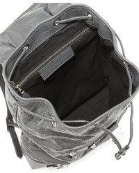 Balenciaga Giant Travelers Lambskin Backpack Gray