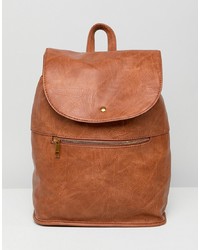 ASOS DESIGN Soft Backpack With Zip Detail