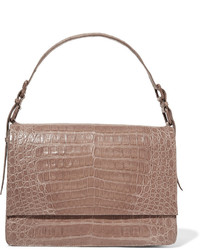 Nancy Gonzalez Crocodile Shoulder Bag Light Brown