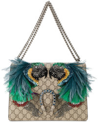 Gucci Dionysus Feather Embellished Shoulder Bag