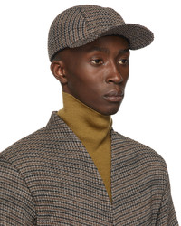 Homme Plissé Issey Miyake Brown Tweed Pleats Cap