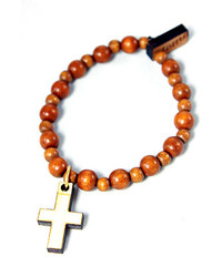 Domo Beads Cross Charm Bracelet