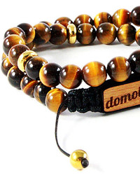 Domo Beads Retractable Wrap Bracelet Tiger Eye