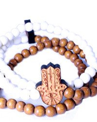 Domo Beads Wrap Bracelet Hamsa