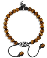 David Yurman Spiritual Beads Claw Bracelet With Tigers Eye And Black Onyx