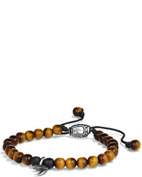 David Yurman Spiritual Beads Claw Bracelet With Tigers Eye And Black Onyx