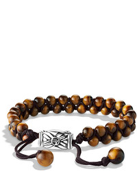 David Yurman Spiritual Beads Two Row Bracelet With Tigers Eye