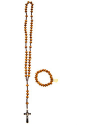Vallour Tiger Beads Rosary And Bracelet Combo