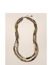 Chicos Neutral Tawny Multi Strand Necklace
