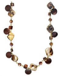 Style&co. Necklace Brown Shell Long Necklace