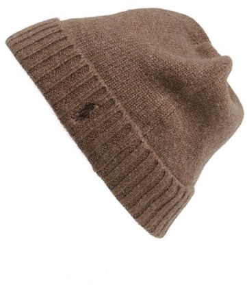 brown ralph lauren beanie