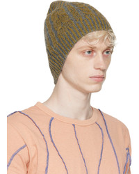 Acne Studios Yellow Cable Knit Beanie
