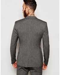 Asos Brand Super Skinny Suit Jacket In Salt And Pepper