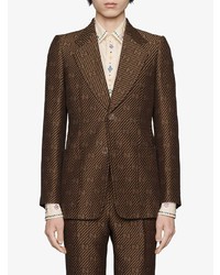 Gucci Gg Single Breasted Blazer Jacket