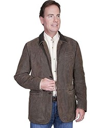 Scully Manor Mansion Goatskin Leather Elbow Patch Blazer
