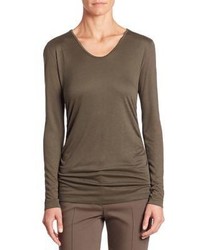 Akris Punto Ruched Side Jersey Top