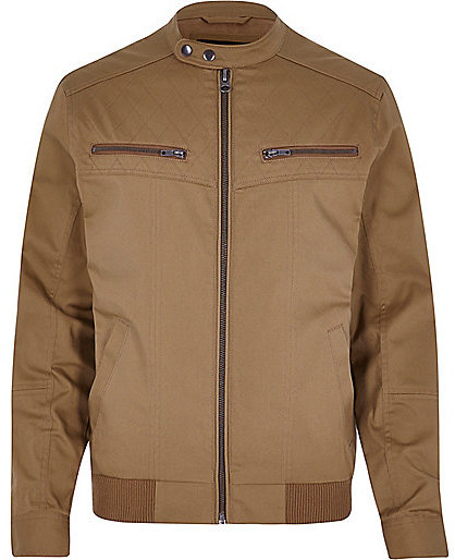 River Island Brown Casual Bomber Jacket | Where to buy & how to wear