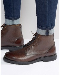 Ted Baker Karusl Pebble Grain Lace Up Boots