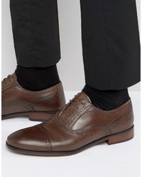 Red Tape Lace Up Brogue Smart Shoes In Brown
