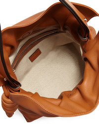 Loewe Flaco Small Knot Bucket Bag Tan