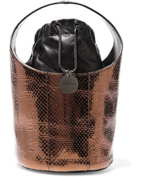 Tom Ford Miranda Micro Metallic Ayers Bucket Bag Bronze