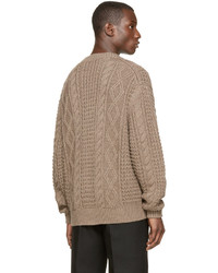 Versace Brown Wool Knit Sweater