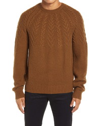 Vince Crewneck Cable Wool Cashmere Sweater