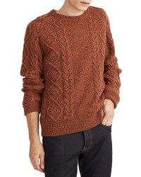 Madewell Donegal Cable Knit Fisherman Sweater
