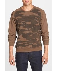 Brown Camouflage Crew-neck Sweater