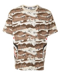 A Bathing Ape Shark Camouflage Print Cotton T Shirt