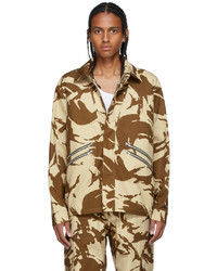 Brown Camouflage Harrington Jacket