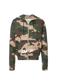 Off-White Camouflage Print Hoodie