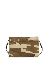 Brown Camouflage Leather Crossbody Bag