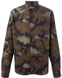 Brown Camouflage Long Sleeve Shirt