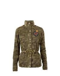 Brown Camouflage Outerwear