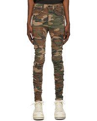 Brown Camouflage Skinny Jeans