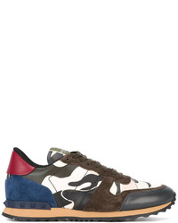 Valentino Camouflage Panel Sneakers