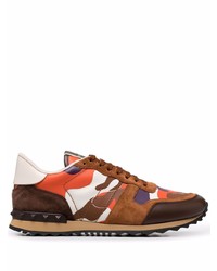Brown Camouflage Suede Athletic Shoes