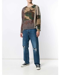 Off-White Reconstructed Camouflage Print Sweatshirt
