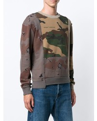Off-White Reconstructed Camouflage Print Sweatshirt