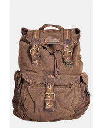 Bed Stu Ohara Washed Canvas Backpack Earth Brown One Size