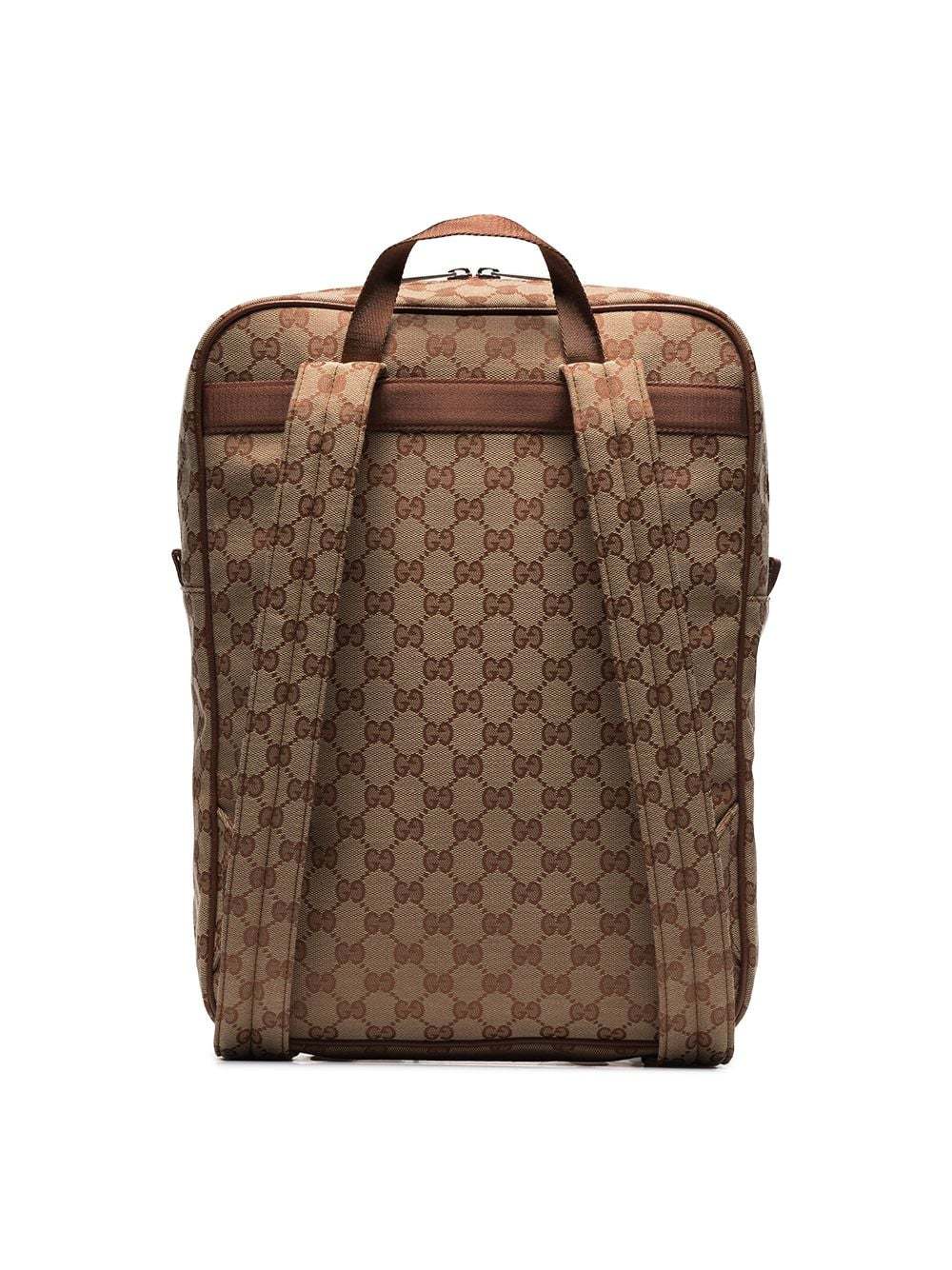 Gucci Brown Ny Yankees Patch Medium Canvas Backpack, $1,450, farfetch.com