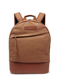 WANT Les Essentiels Kastrup Leather Trimmed Organic Cotton Canvas Backpack