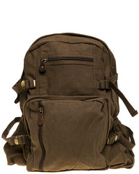 Rothco The Jumbo Vintage Canvas Backpack In Brown