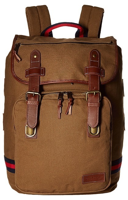 tommy hilfiger brown backpack
