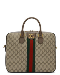 Gucci Brown Ophidia Gg Briefcase