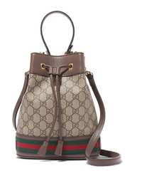 Gucci Ophidia Small Textured Med Printed  Canvas Bucket Bag